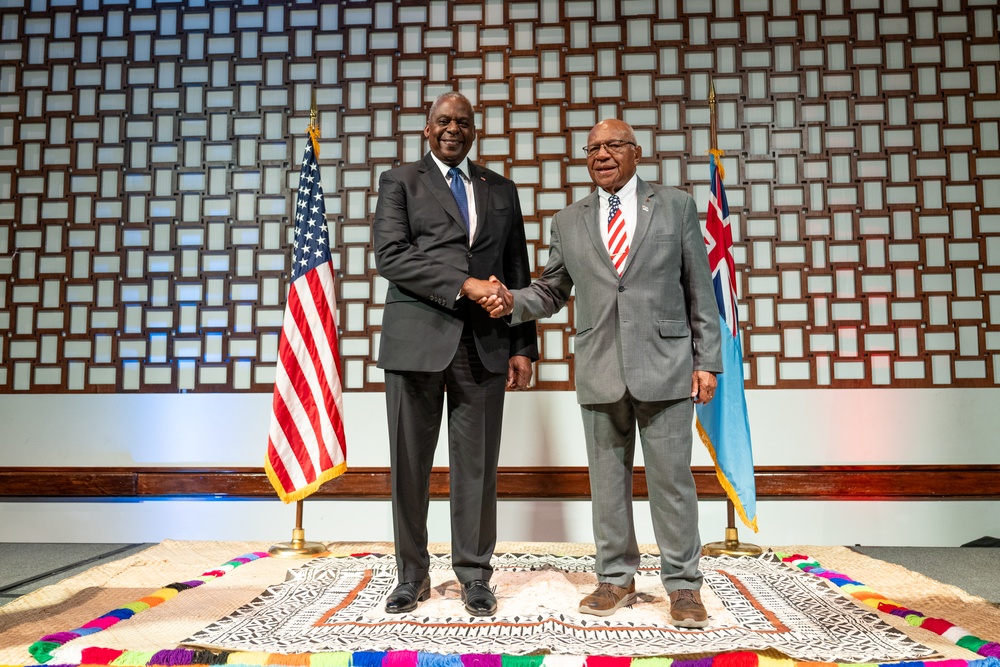 Secretary Austin, Fiji Prime Minister Rabuka hold joint press briefing