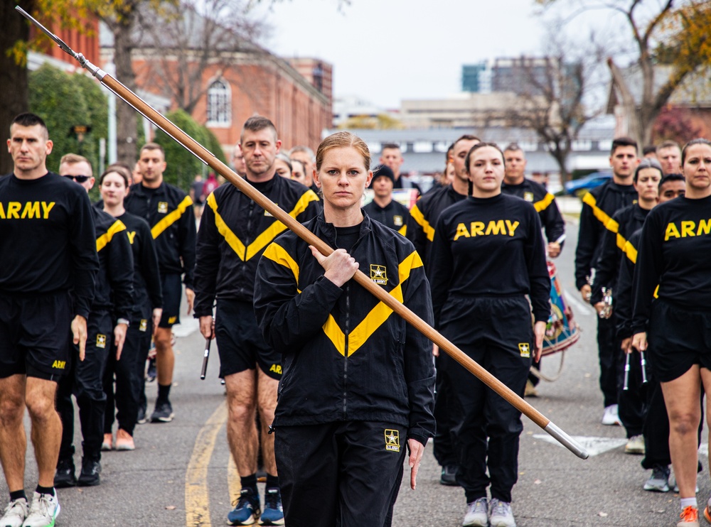 Fife and Drum Corps rehearses for the 60th Presidential Inauguration