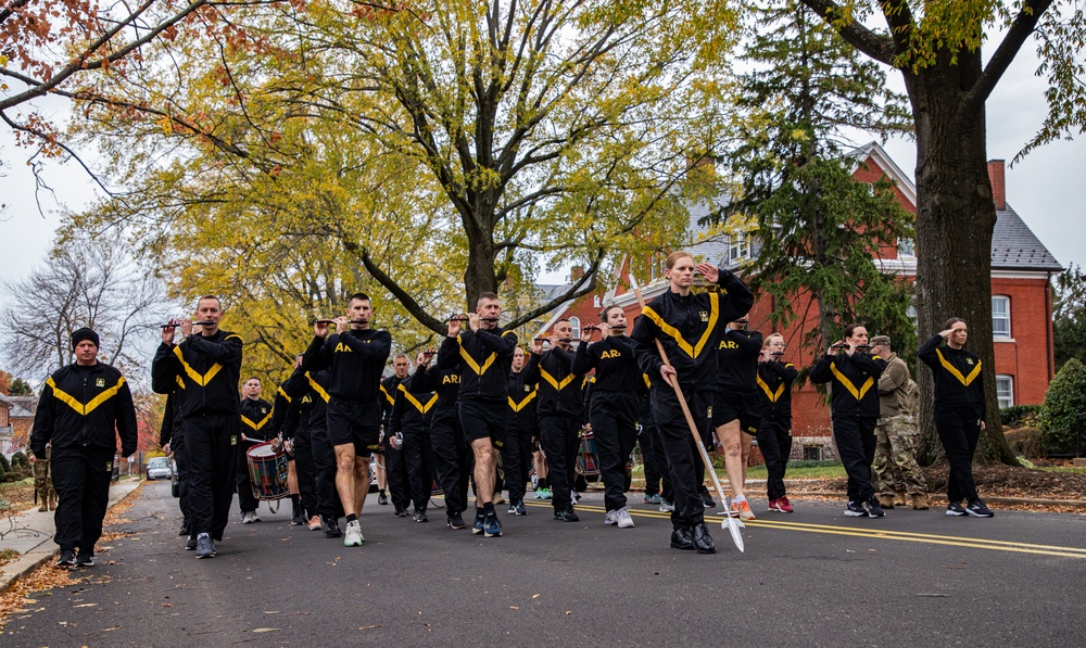 Army Fife and Drum Corps rehearses for the 60th Presidential Inauguration