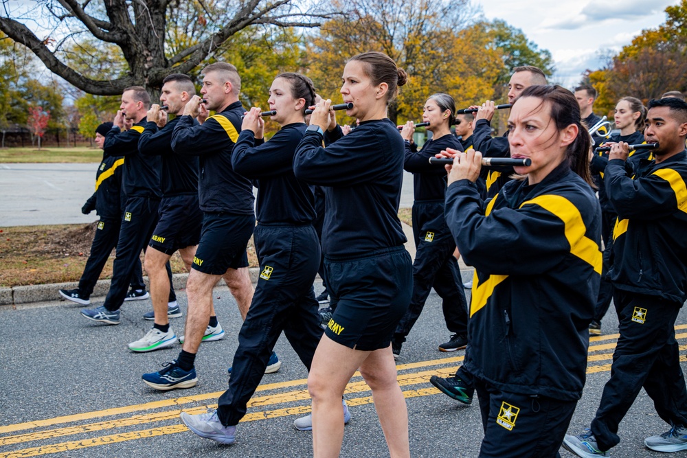 Army Fife and Drum Corps rehearses for the 60th Presidential Inauguration