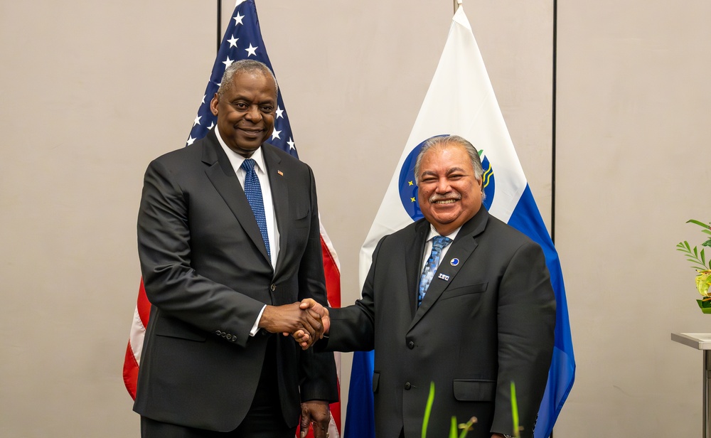 Secretary Austin meets with Secretary-General Waqa