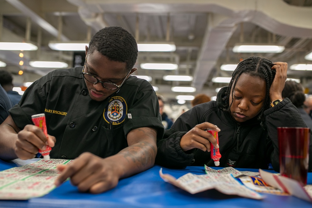 USS Tripoli MWR Hosts Bingo at Sea