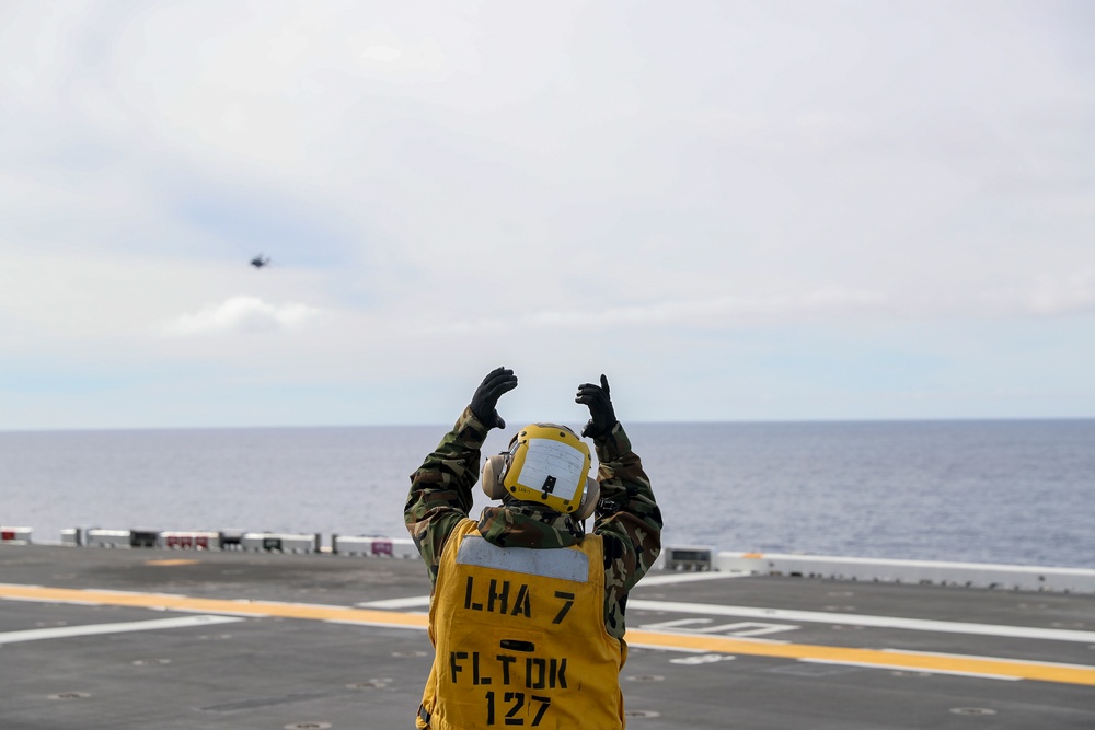 USS Tripoli conducts Flight ops