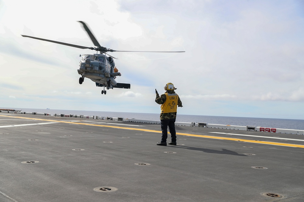 USS Tripoli conducts Flight ops