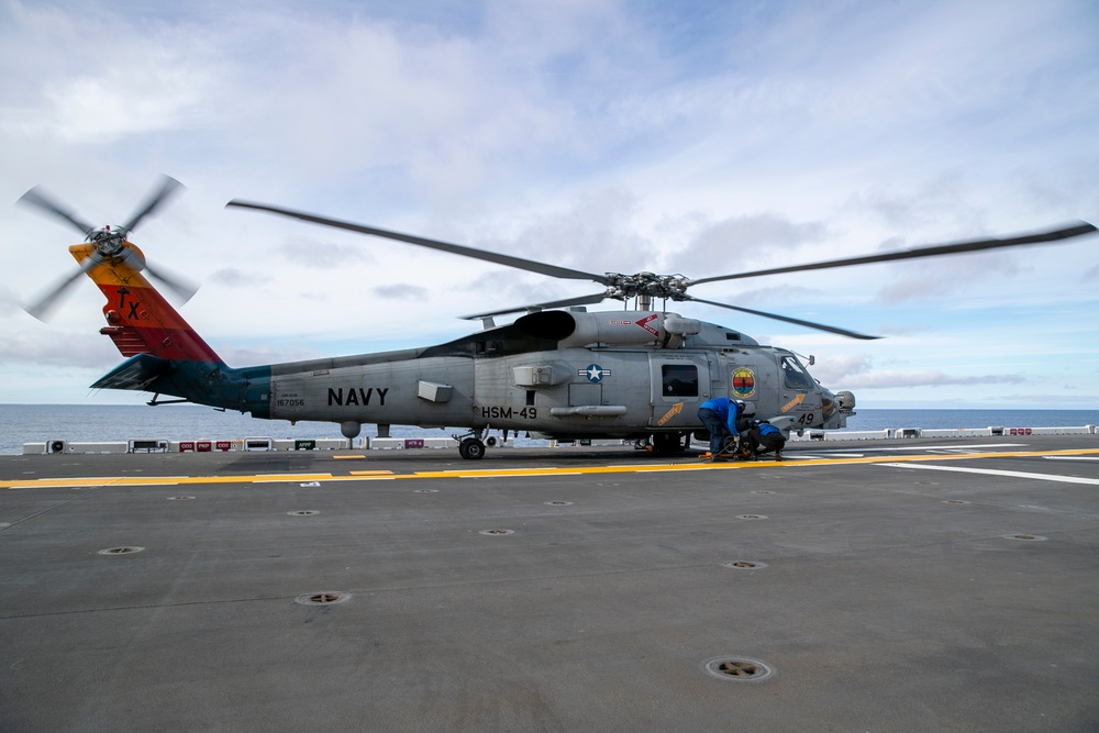 USS Tripoli conducts Flight ops