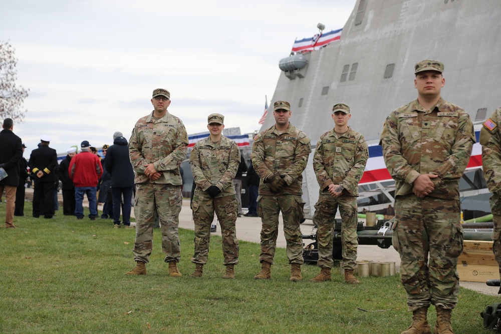 120th Field Artillery Regiment 19-gun Salute at USS Beloit Commissioning