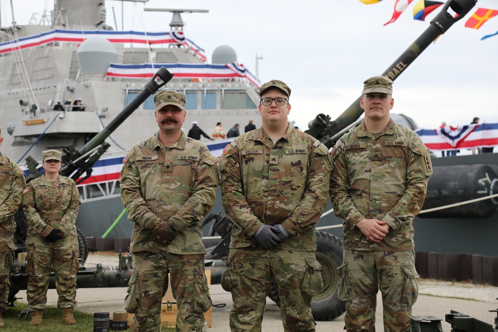 120th Field Artillery Regiment 19-gun Salute at USS Beloit Commissioning