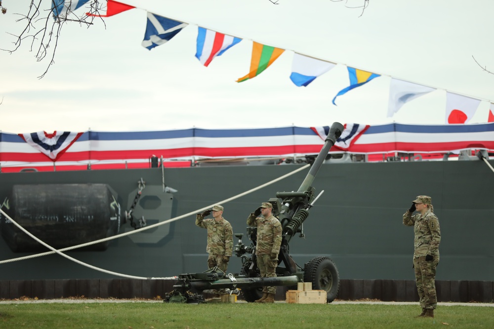 120th Field Artillery Regiment 19-gun Salute at USS Beloit Commissioning