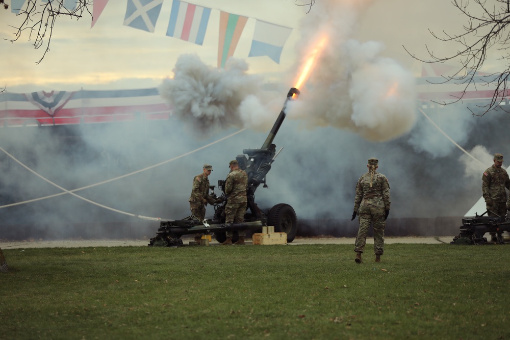 120th Field Artillery Regiment 19-gun Salute at USS Beloit Commissioning