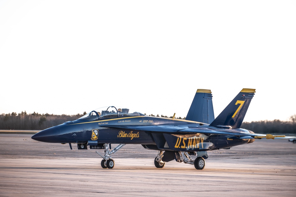 U.S. Navy Blue Angels visit Pease Air National Guard Base New Hampshire