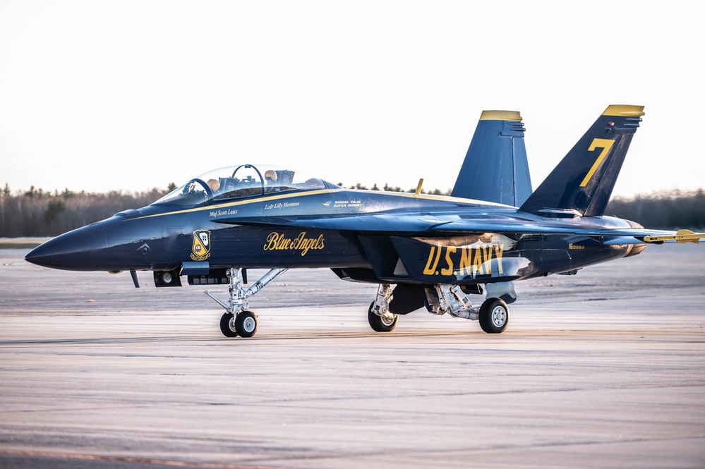 U.S. Navy Blue Angels visit Pease Air National Guard Base New Hampshire