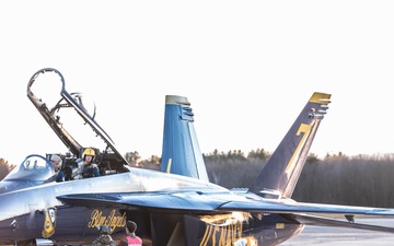 U.S. Blue Angels visit Pease Air National Guard Base New Hampshire