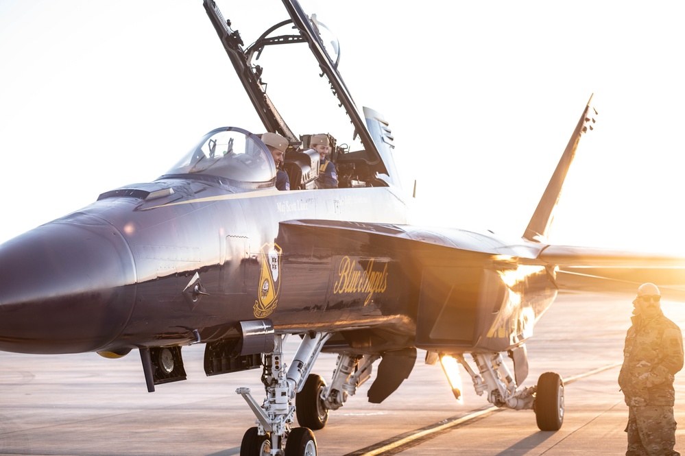 U.S. Blue Angels visit Pease Air National Guard Base New Hampshire