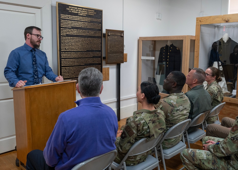 90th Missile Wing unveils memorial plaque honoring Bells of Balangiga history