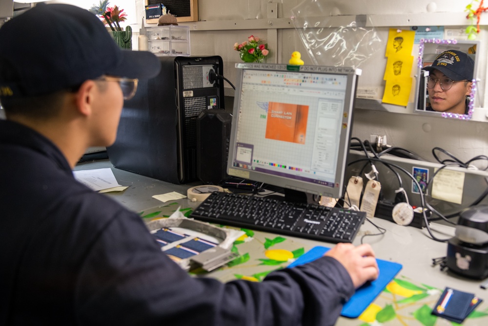 USS Ronald Reagan (CVN 76) Sailors perform daily operations