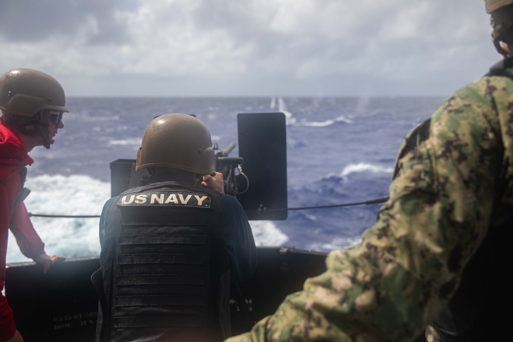 USS Higgins Conducts Live Fire Exercise