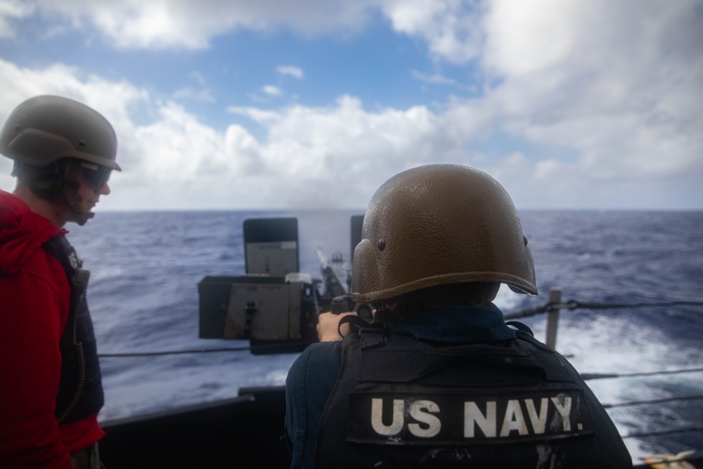 USS Higgins Conducts Live Fire Exercise