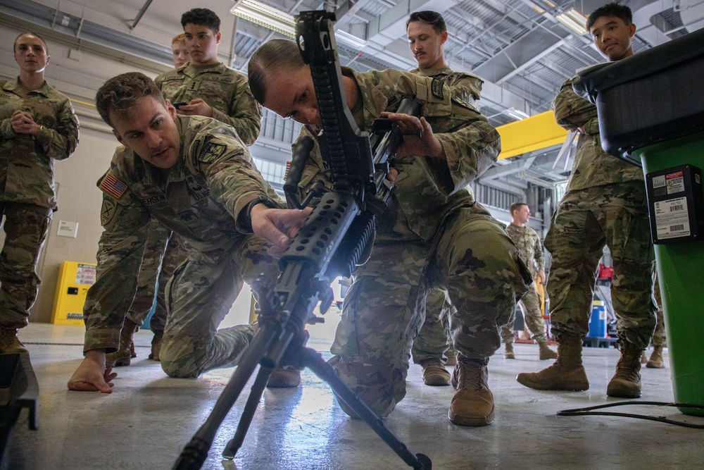 Army South leaders provide weapons familiarization to cadets before Ranger Challenge