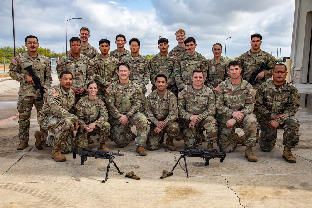 Army South leaders provide weapons familiarization to cadets before Ranger Challenge