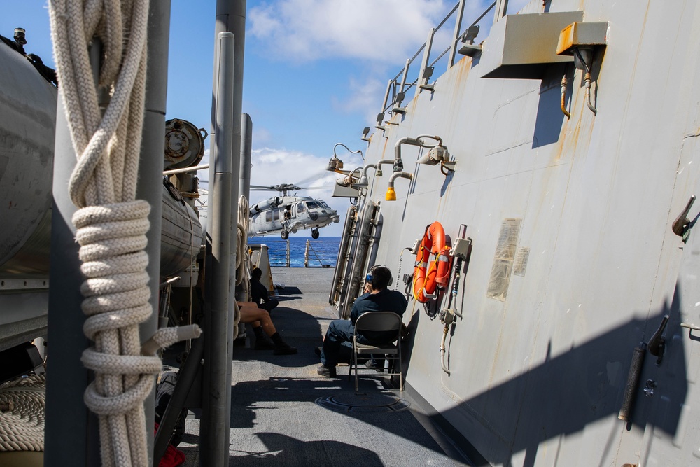 USS Higgins Conducts Flight Operations