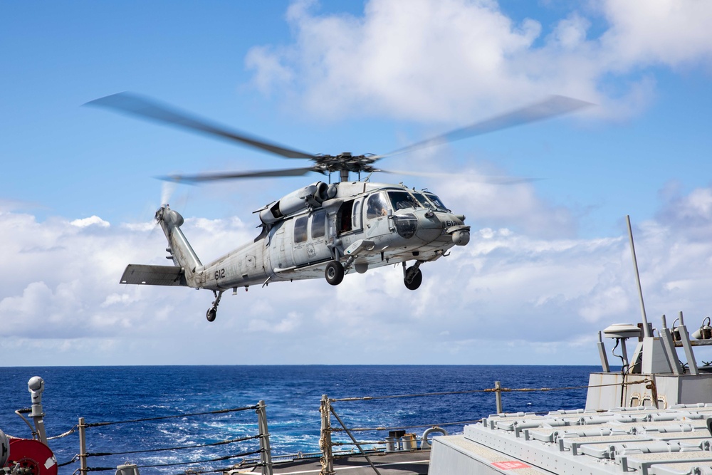 USS Higgins Conducts Flight Operations