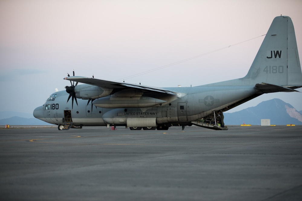 U.S. Navy Sailors return to Marine Corps Air Station Iwakuni, Japan