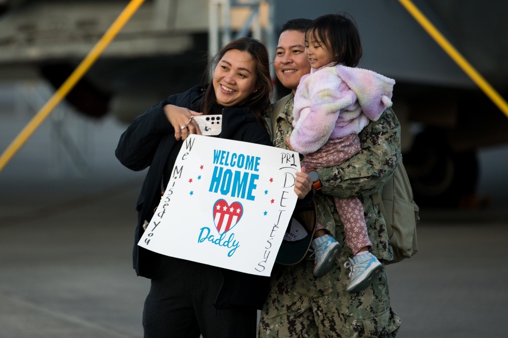 U.S. Navy Sailors return to Marine Corps Air Station Iwakuni, Japan