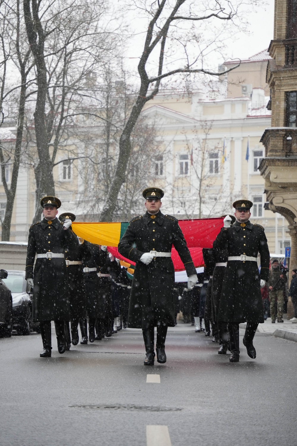 Parade celebrates 20 years in NATO, restoration of the Lithuanian Armed Forces.