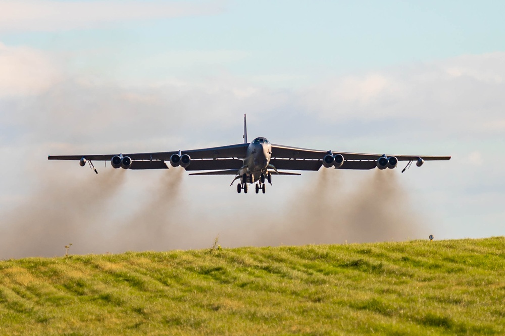 Two B-52s take off from RAF Fairford for Joint Exercise with Morocco