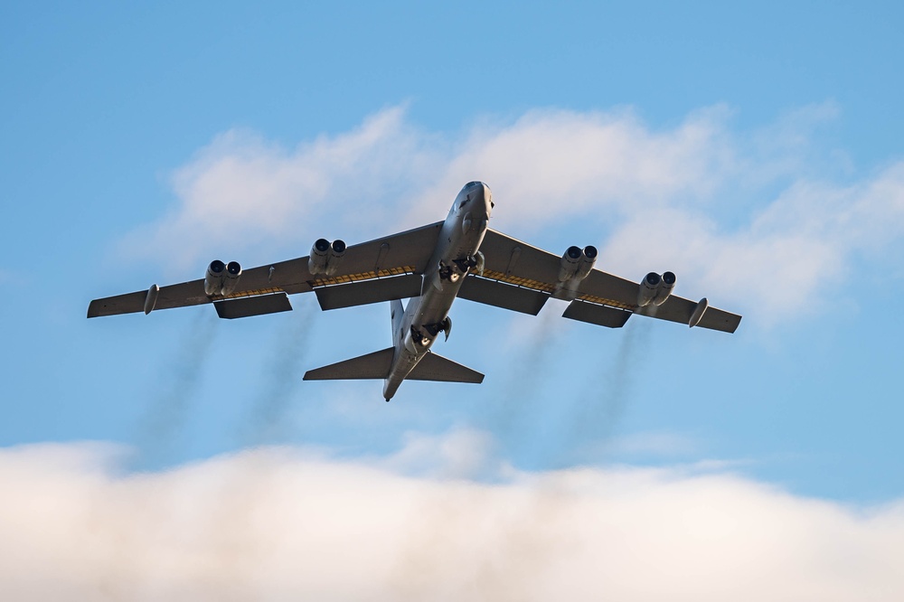 Two B-52s take off from RAF Fairford for Joint Exercise with Morocco