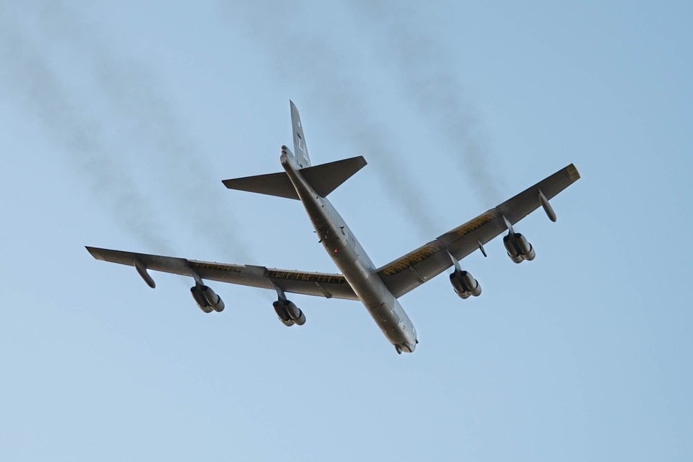 Two B-52s take off from RAF Fairford for Joint Exercise with Morocco