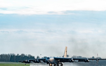 Two B-52s takeoff in support of Exercise APEX JET