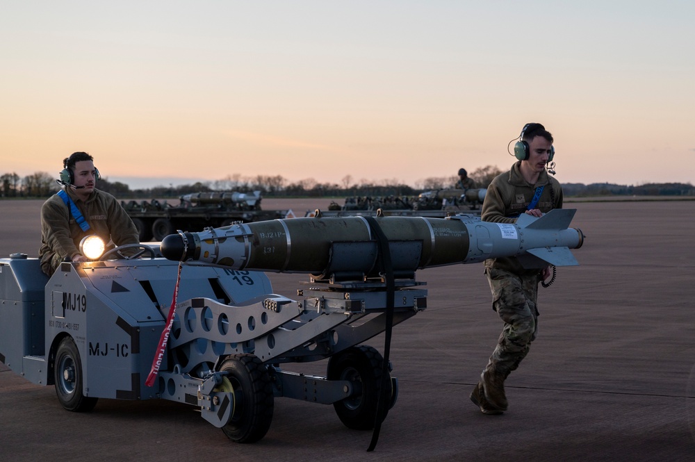 20EBS Airmen load weapons for BTF missions