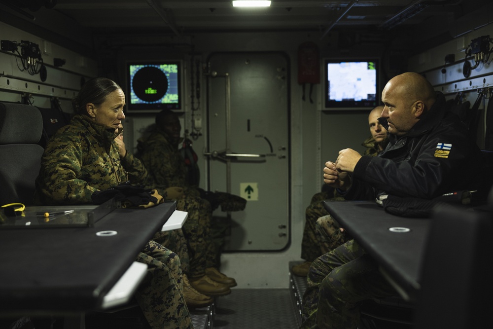 U.S. Marine Corps Brig. Gen. Hennigan visits U.S Marines before Exercise Freezing Winds