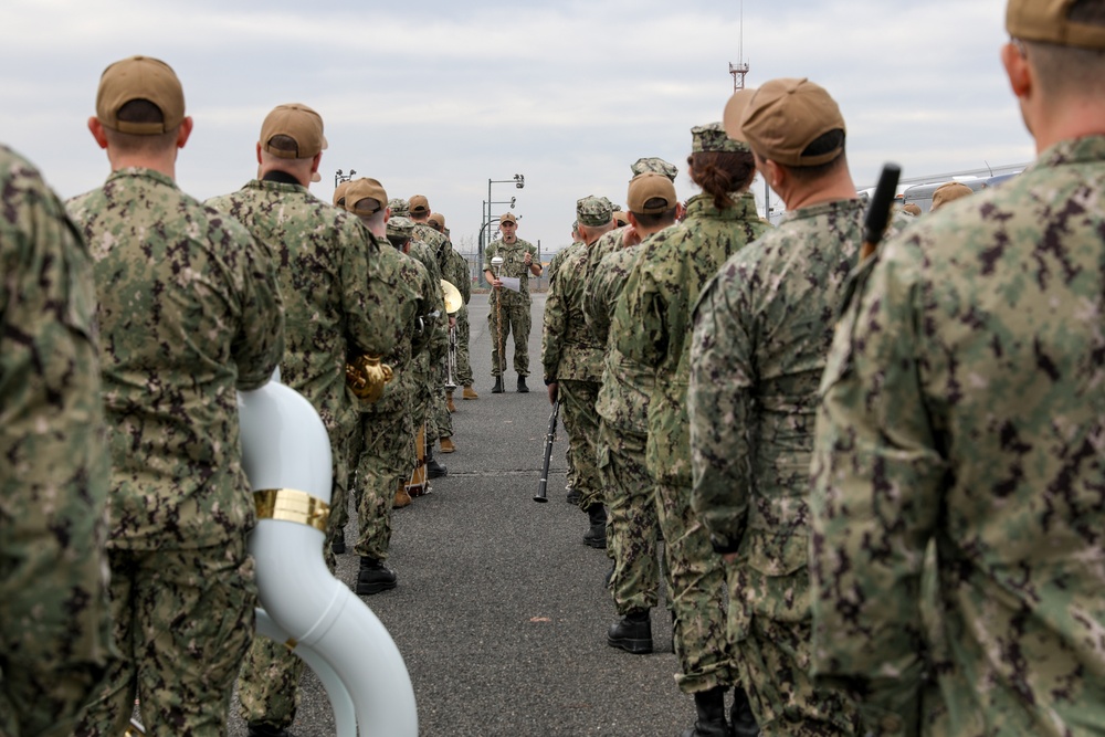 U.S. Navy Band rehearses 99-piece marching band