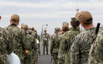 U.S. Navy Band rehearses 99-piece marching band