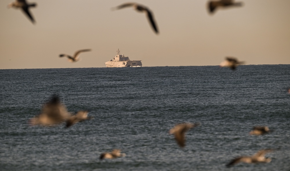 Combat System Check, Training on Tap as USS Canberra (LCS 30) Visits Naval Surface Warfare Center, Port Hueneme Division