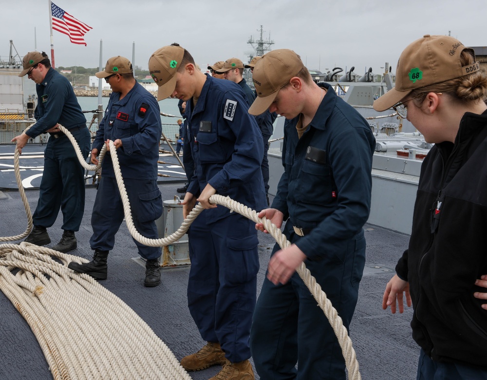 USS The Sullivans Departs Naval Station Rota