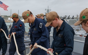 USS The Sullivans Departs Naval Station Rota