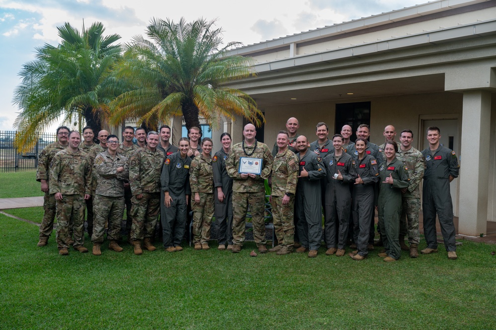 Tech. Sgt. Jory Linneman recieves Stripes for Exceptional Performers promotion