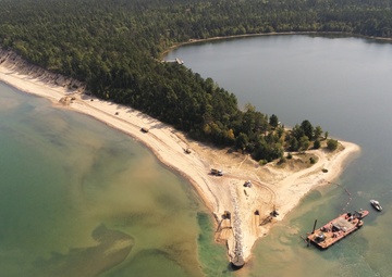 Little Lake Harbor dredged, Corps of Engineers and U.S. Navy effort