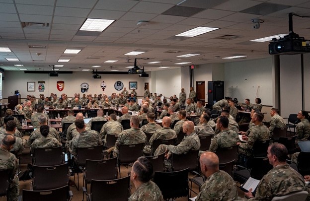 Lt. Gen. Mohan and Maj. Gen. Donahue Visit 528th Sustainment Brigade During ARSOF Sustainment Symposium