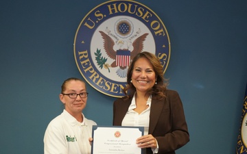 1st Armored Division soldier recognized for contributions to the community by US Congresswoman