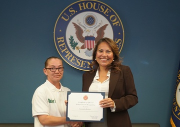 1st Armored Division soldier recognized for contributions to the community by US Congresswoman