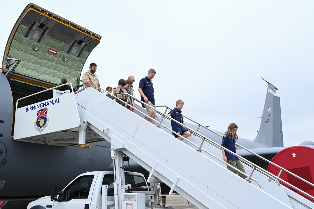 Shelby Scout Troop 119 Visits the 117th Air Refueling Wing