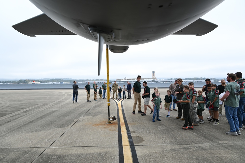 Trail Life USA takes a Tour of a 117th Air Refueling Wing Stratotanker