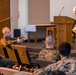 The Chaplain of the Marine Corps speaks to 3rd MAW Marines