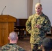 The Chaplain of the Marine Corps speaks to 3rd MAW Marines