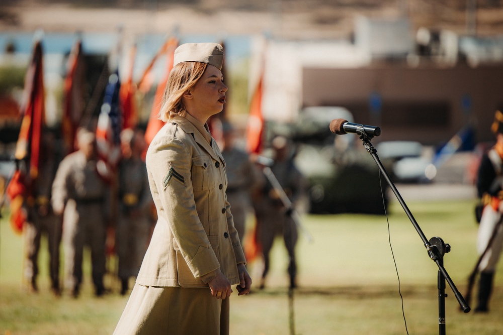 The Combat Center hosts a Marine Corps Birthday Pageant to commemorate the Marine Corps’ 249th birthday