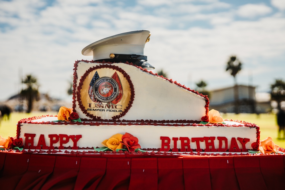 The Combat Center hosts a Marine Corps Birthday Pageant to commemorate the Marine Corps’ 249th birthday